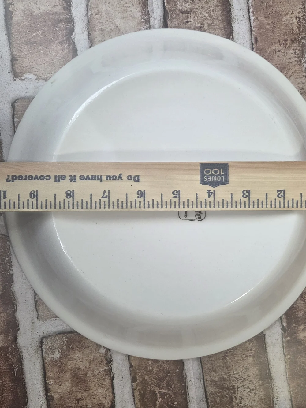 Vintage Cream and Brown Cheesecake Serving Bowl